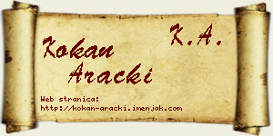 Kokan Aracki vizit kartica